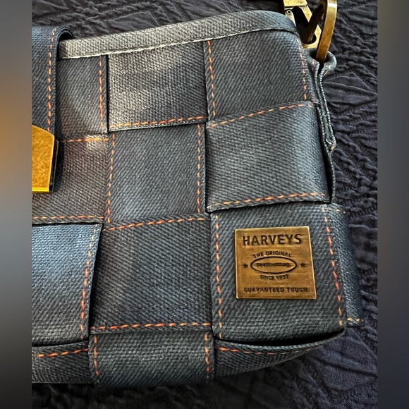 Harveys Denim Blue Original Seatbelt Bag | Baguette with Gold Hardware - Picture 2 of 12